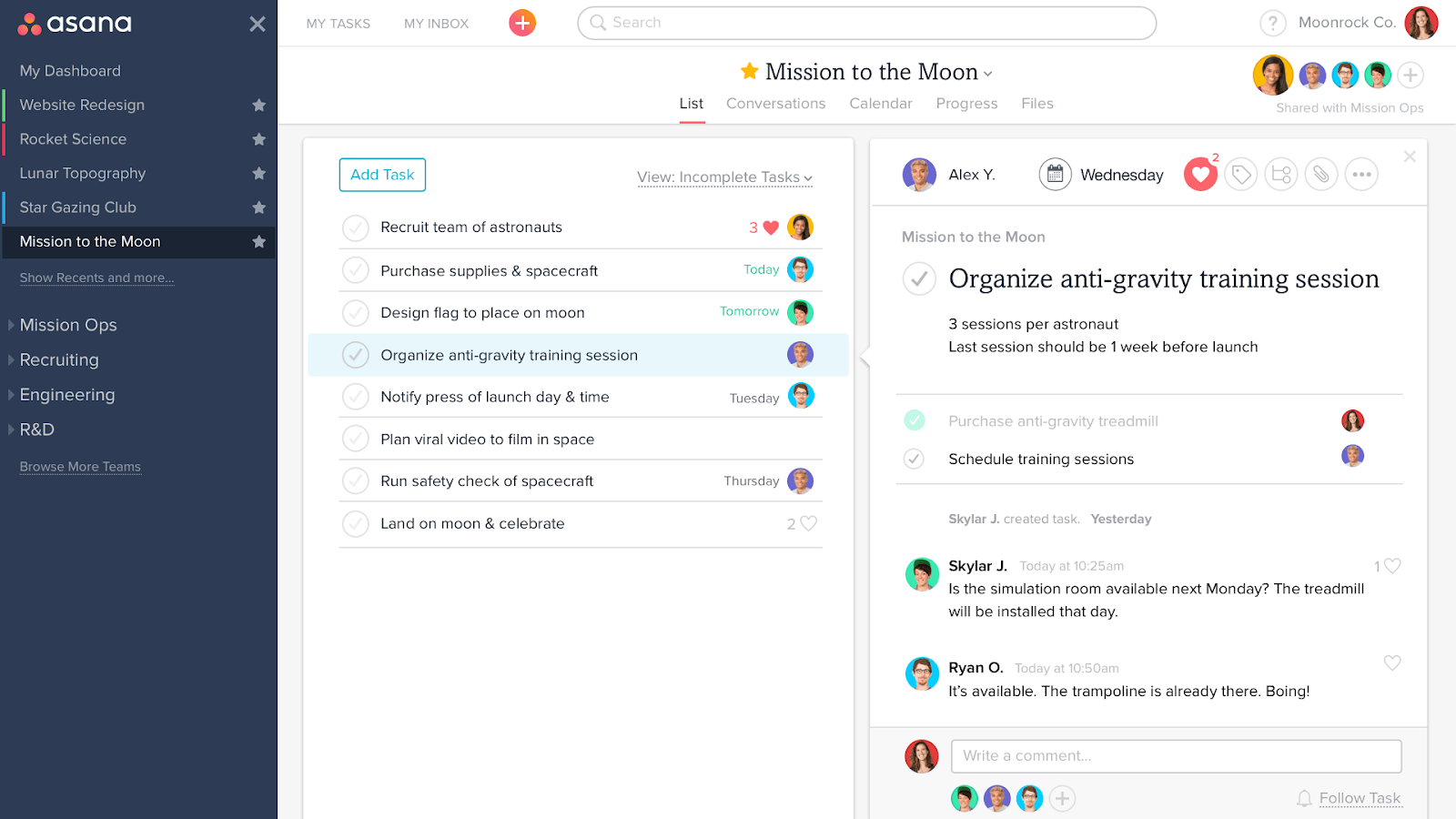 asana project management app
