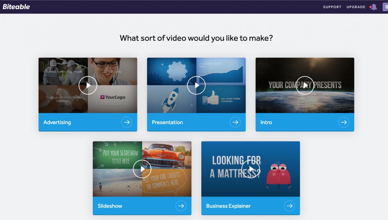 Biteable explainer video software