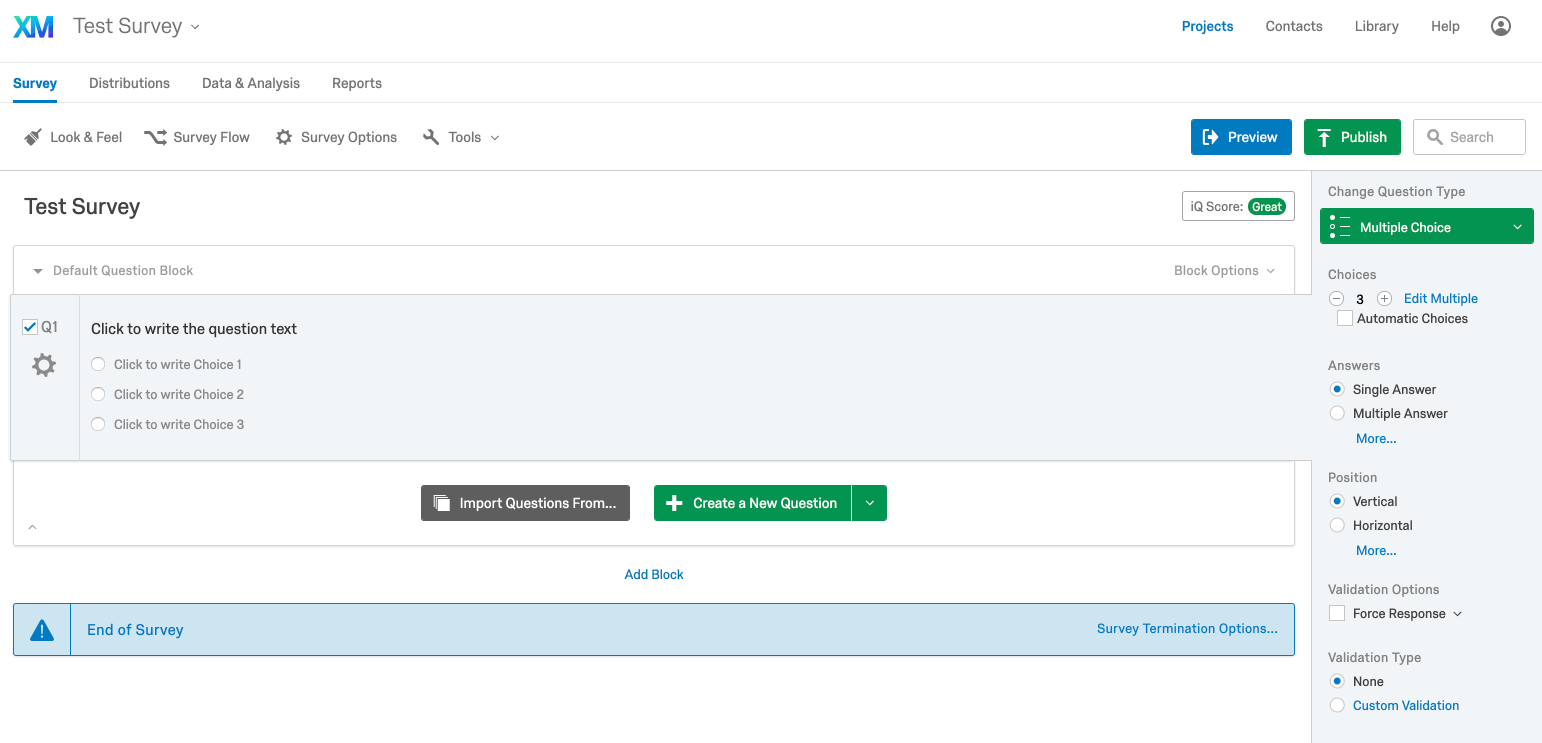 How to create a Qualtrics survey