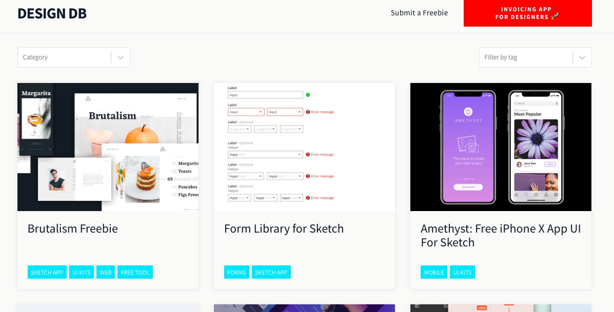 Design DB - design freebies library