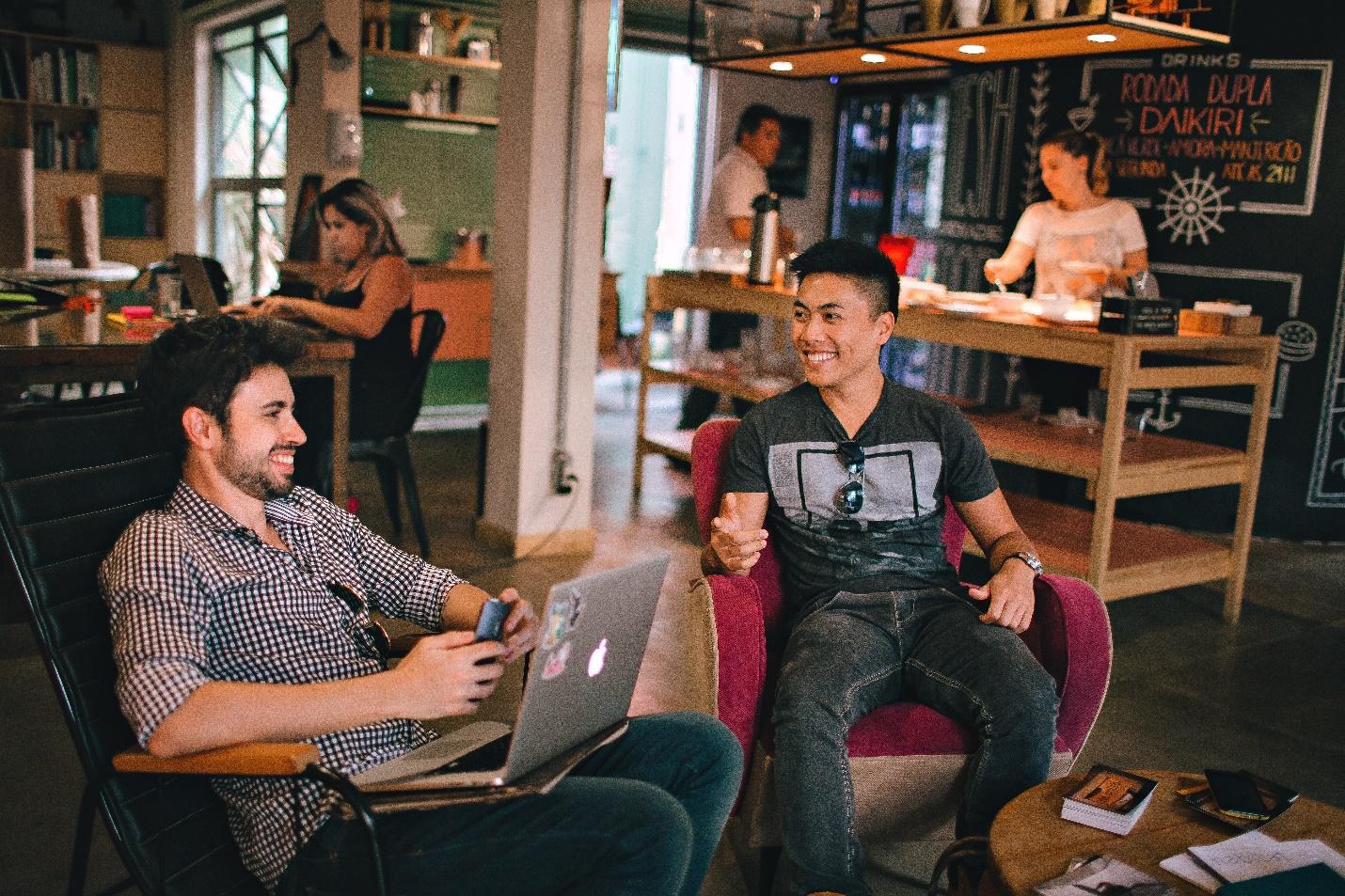 Remote Workers in a Coffee Shop
