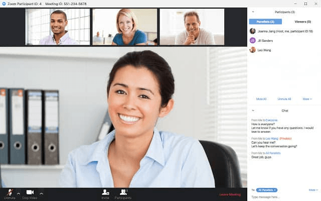 Screenshot of Zoom, a sales productivity tool