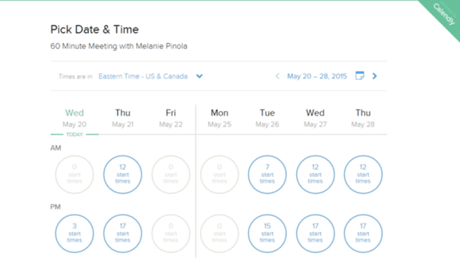 Screenshot of Calendly, a sales productivity tool