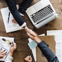 business people shaking hands