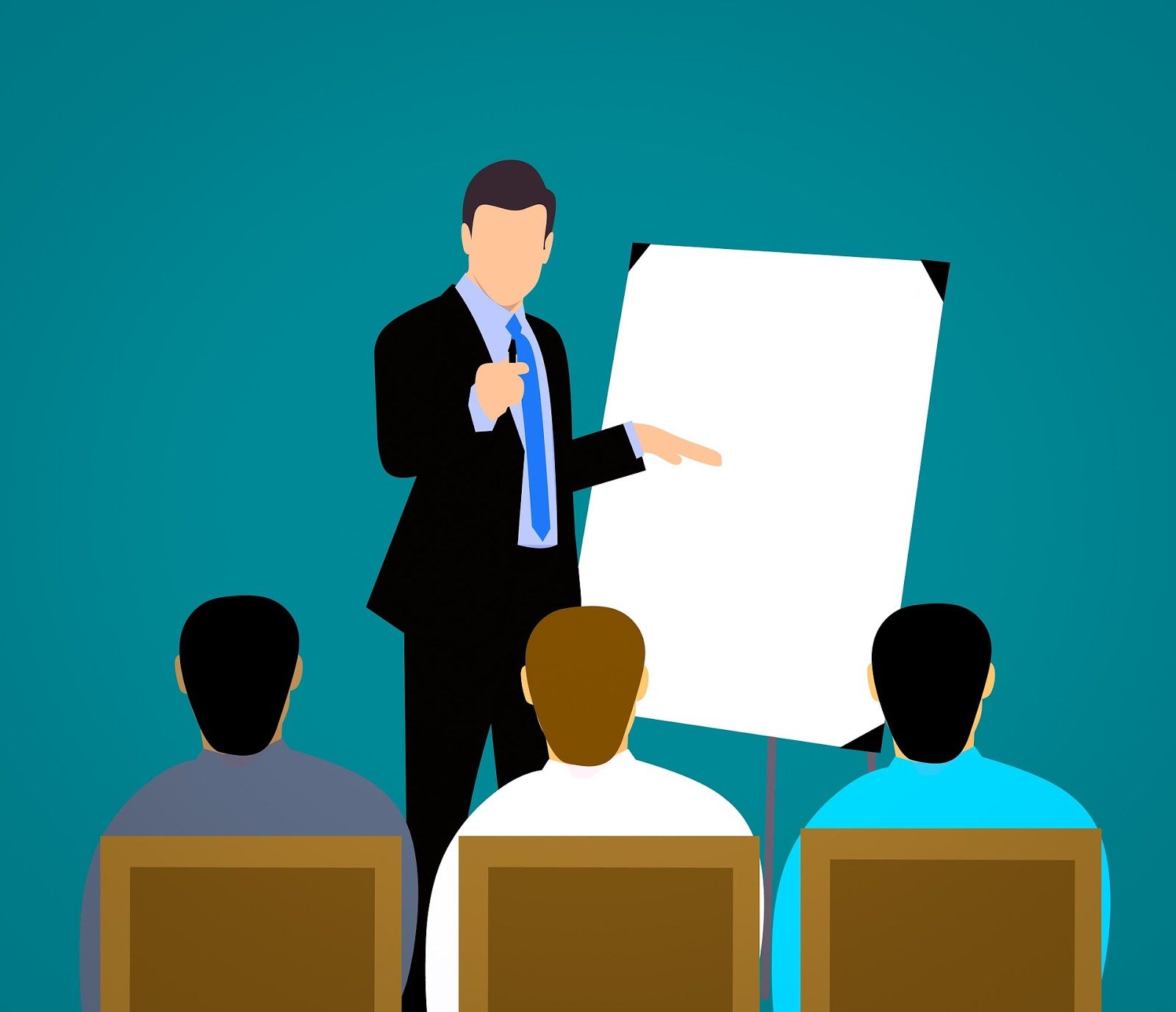 Manager delivering new employee orientation and onboarding