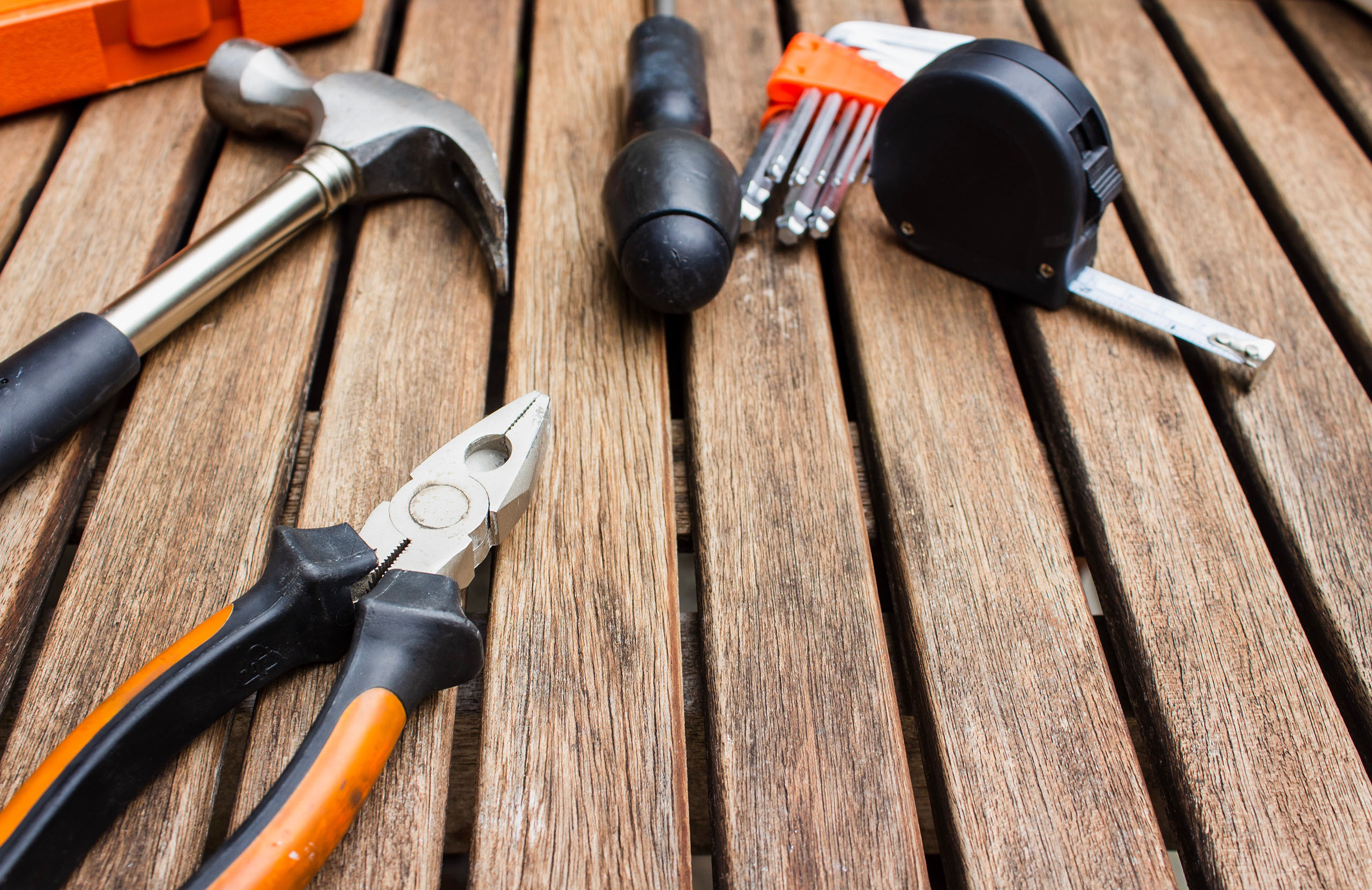 Tools on a deck