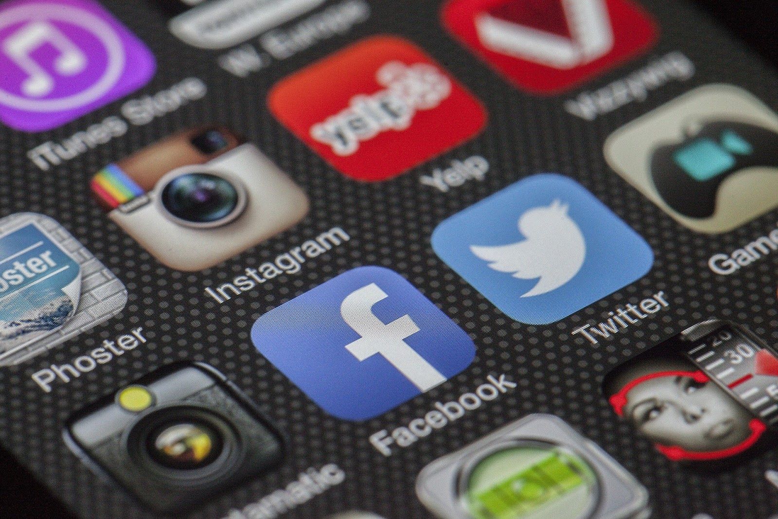 Phone screen displaying social apps
