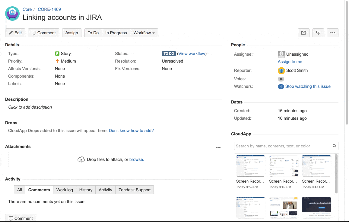 GIF of JIRA workflow