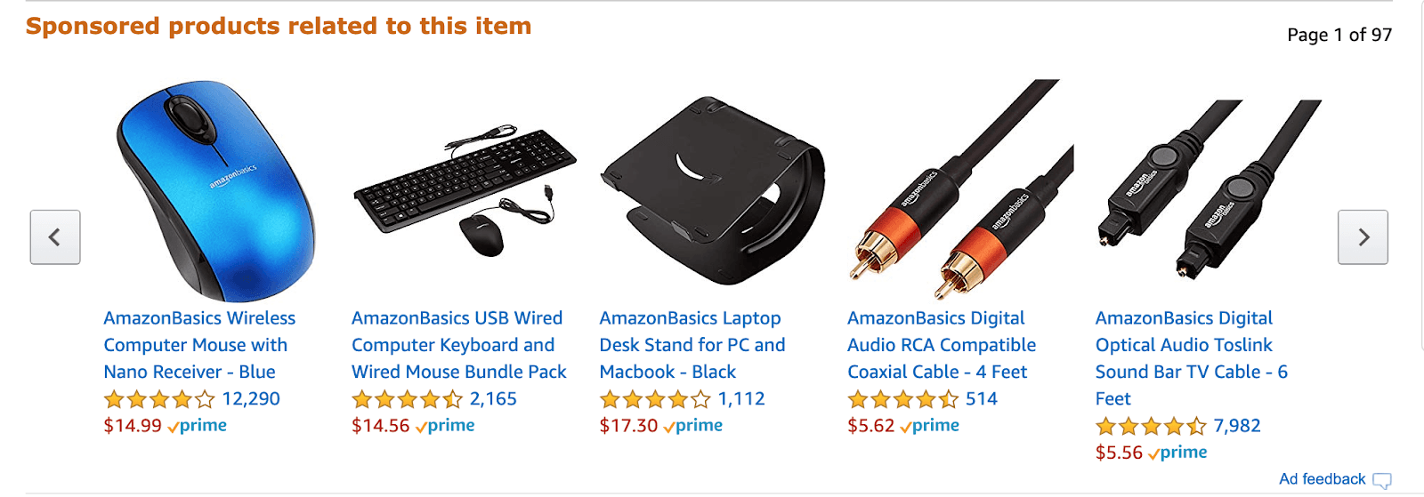 Amazon uses the Gestalt principle in advertising