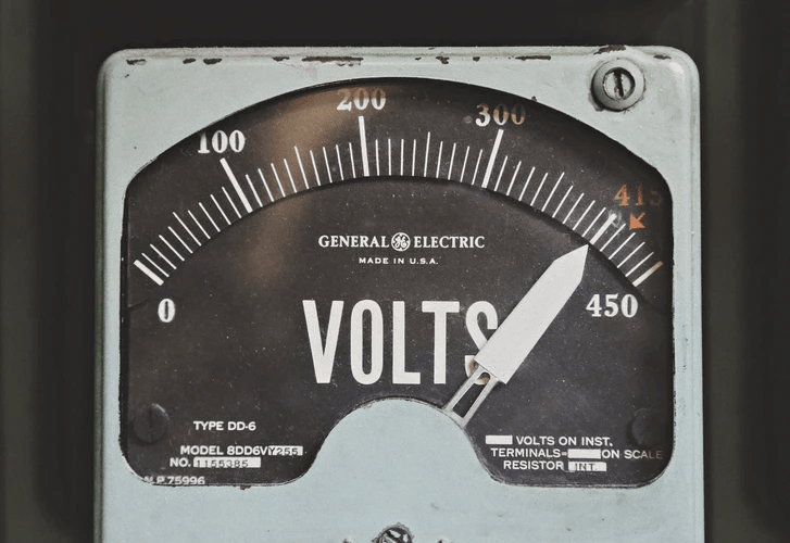A voltmeter from GE.