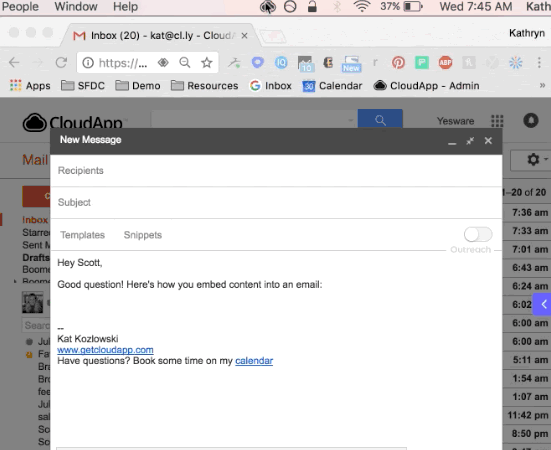 A GIF of CloudApp's file sharing feature.