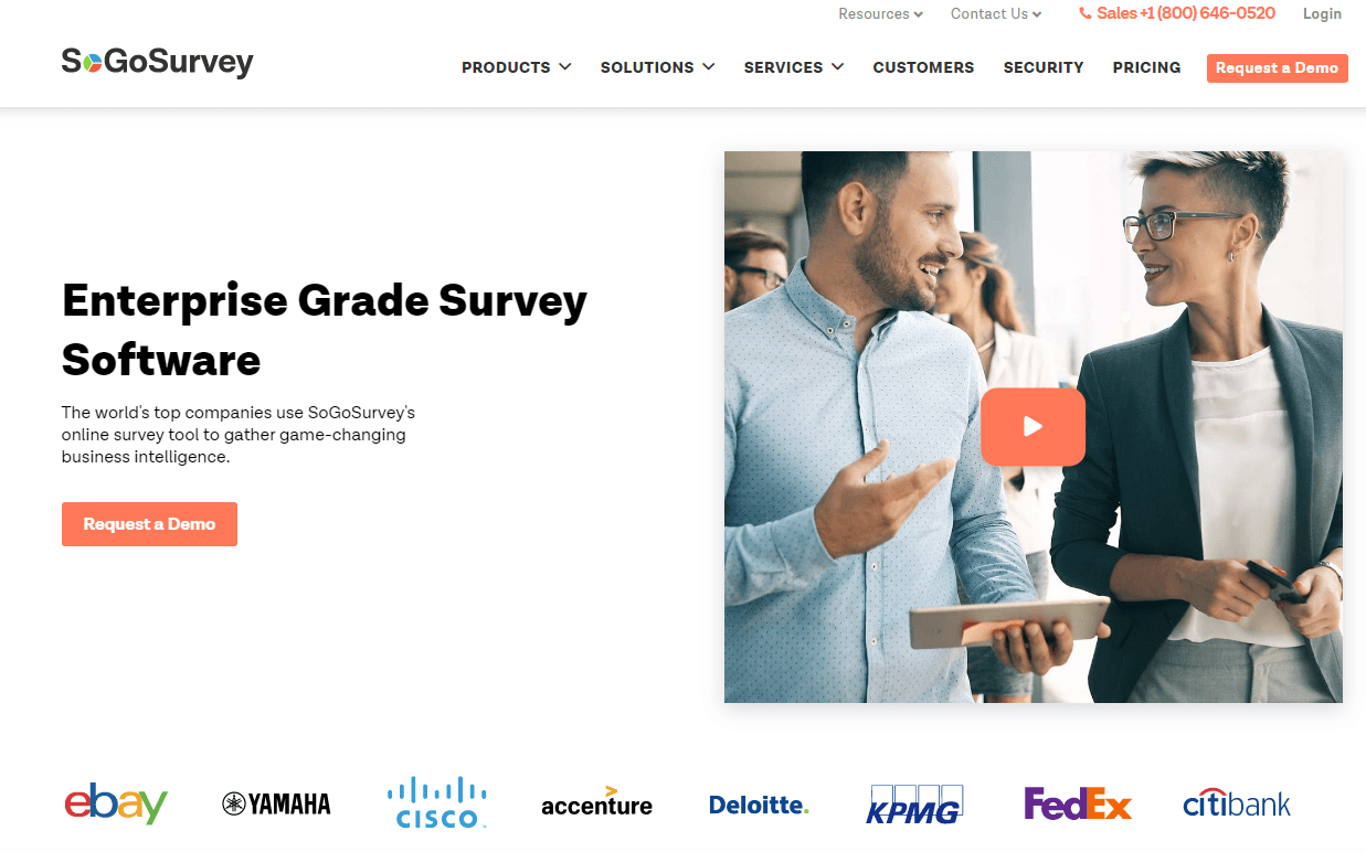 SoGoSurvey hompage.