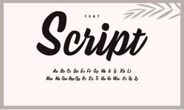 typeface classification script
