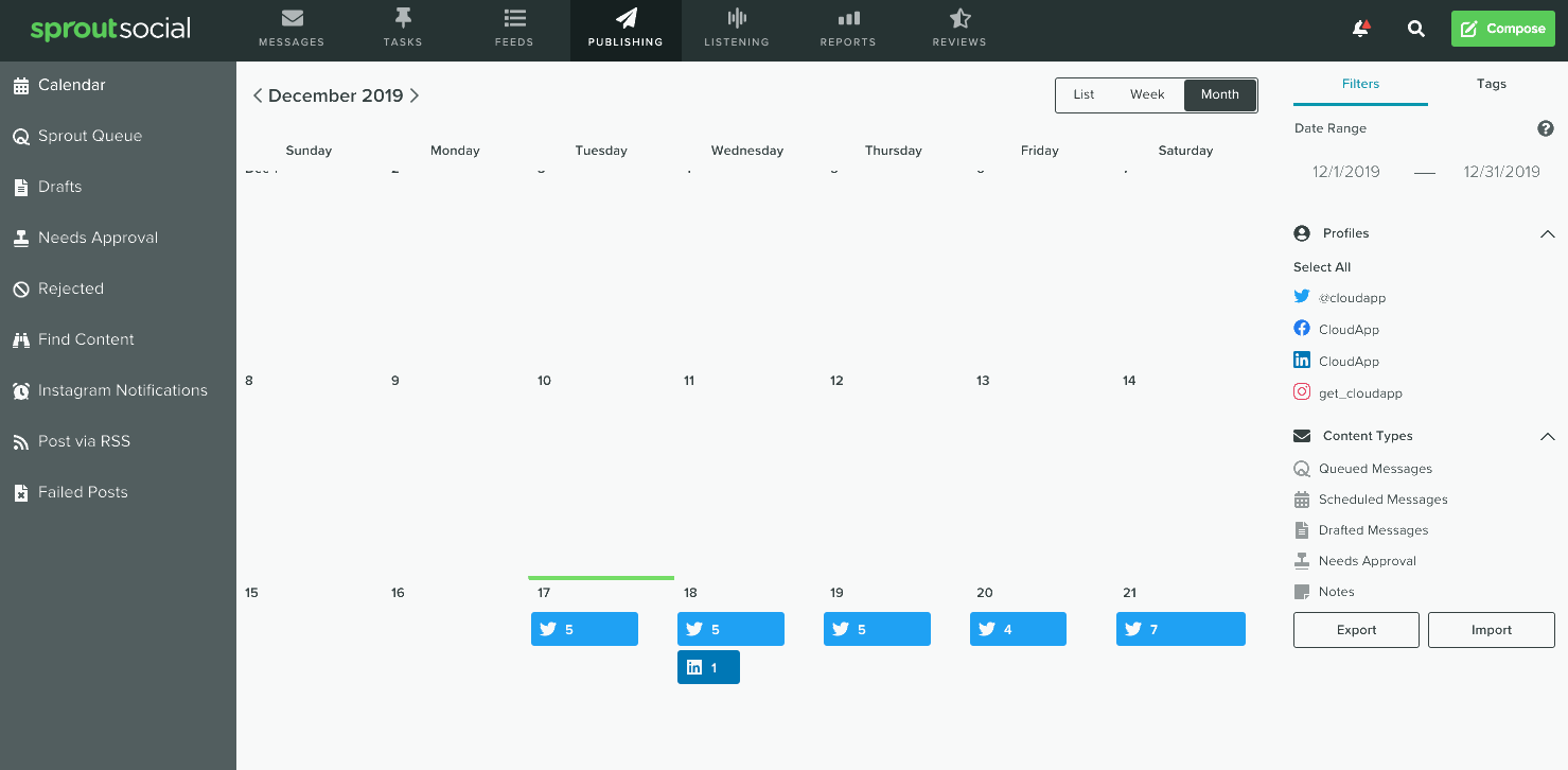 Schedule Social Posts with Sprout Social