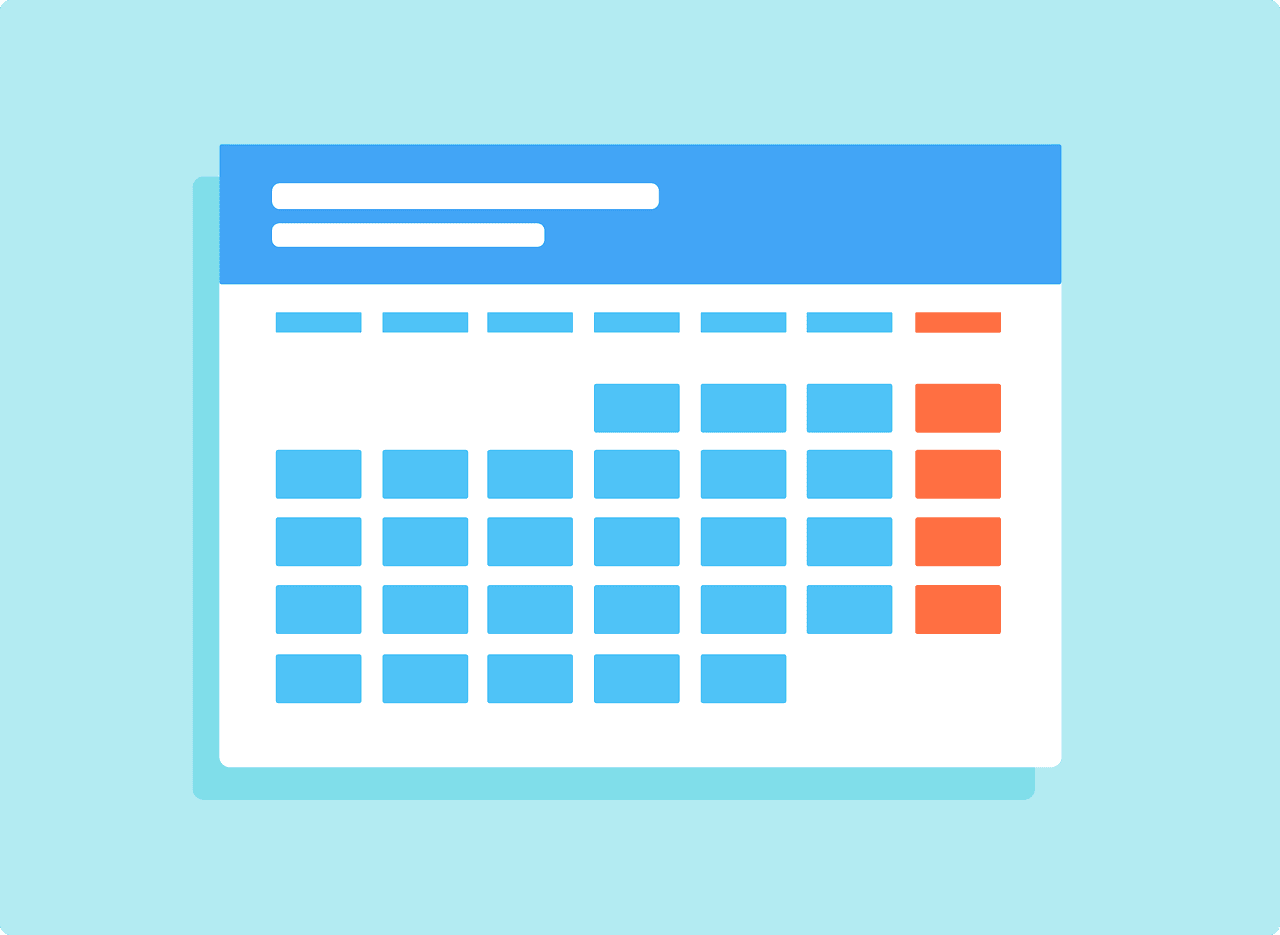 Calendar for implementing a four-day workweek
