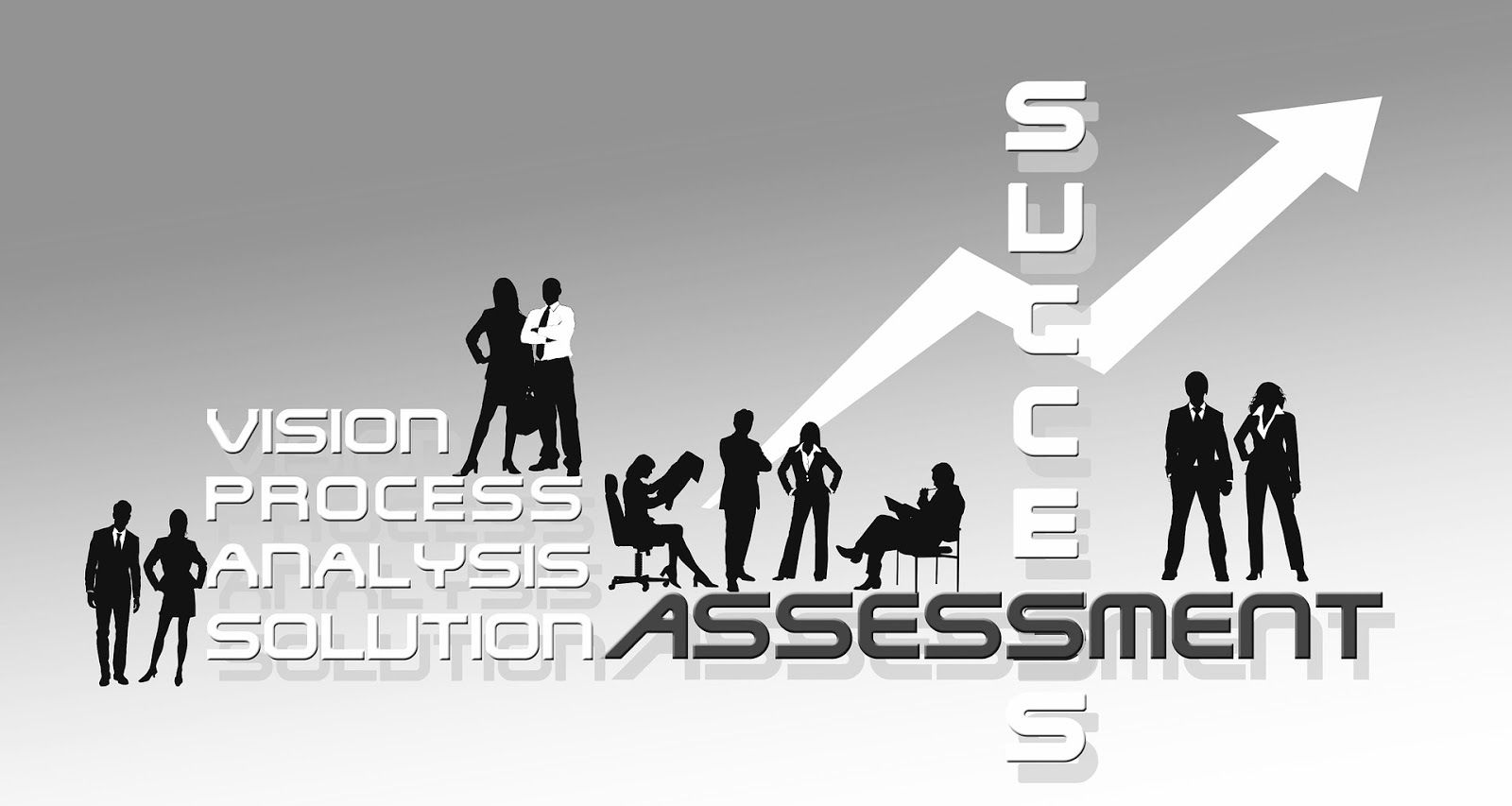 Business people and product development word picture