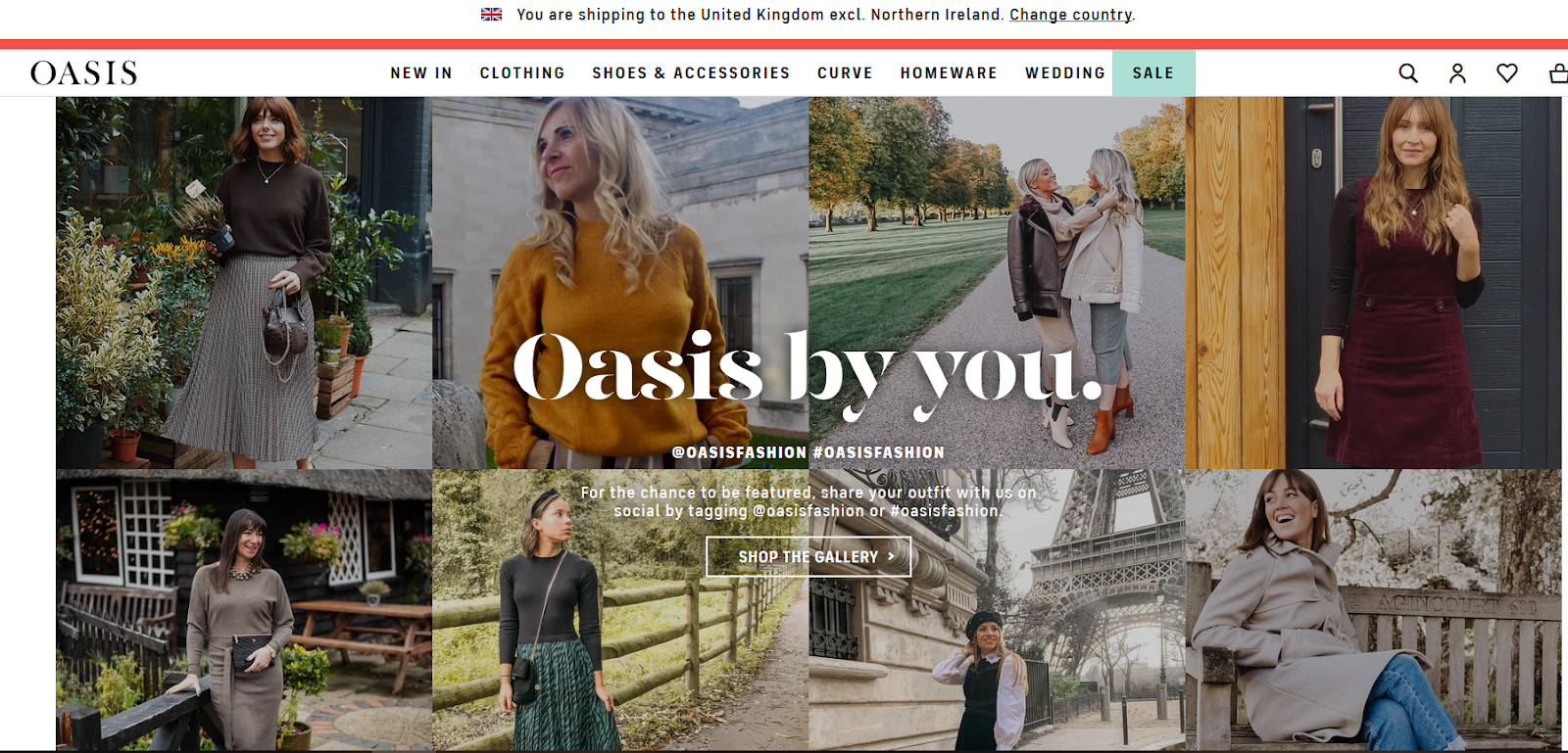 Oasis eCommerce Website Screenshot