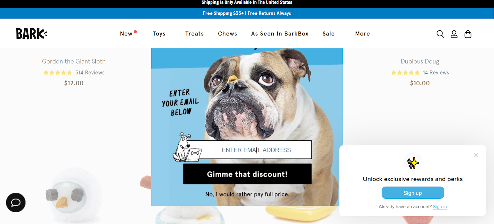 Bark eCommerce Landing Page