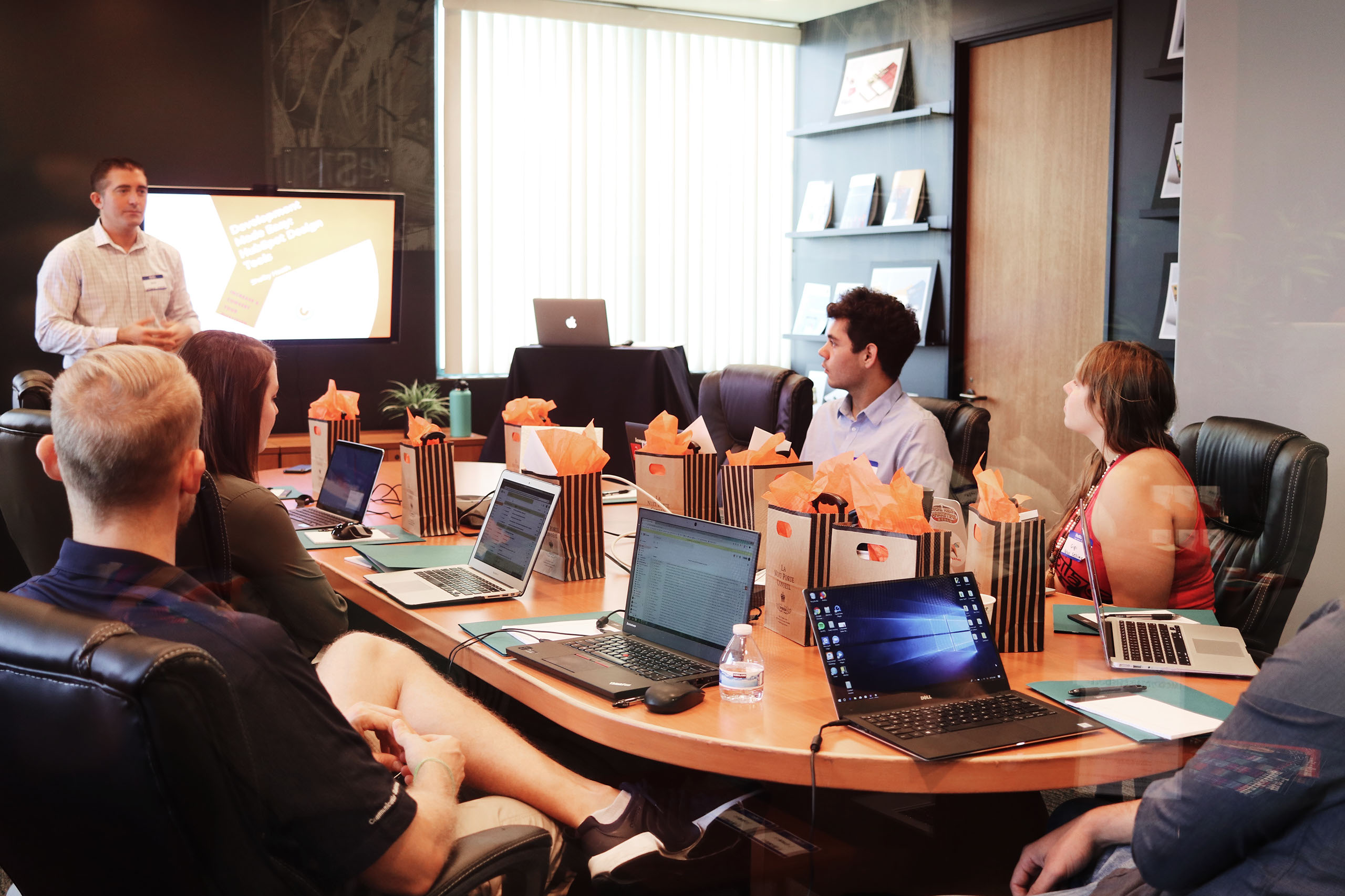People in a conference room for meeting