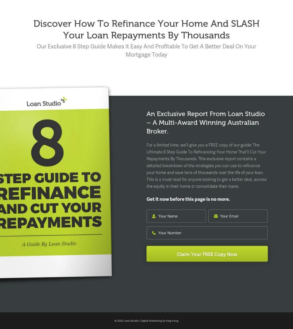 Example of Website Form for Loan Website