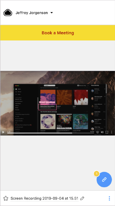 CloudApp Mobile Functionality of CTA Button Screenshot