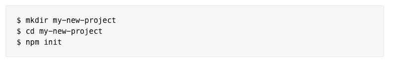 Node.js tips: add npm init to the start of all projects