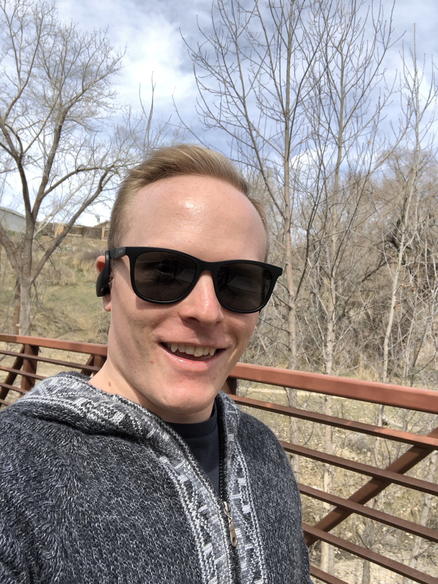 Andrew Thomas on a walk