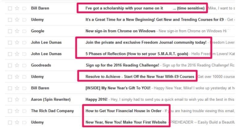 Example of clear email preview text CTA