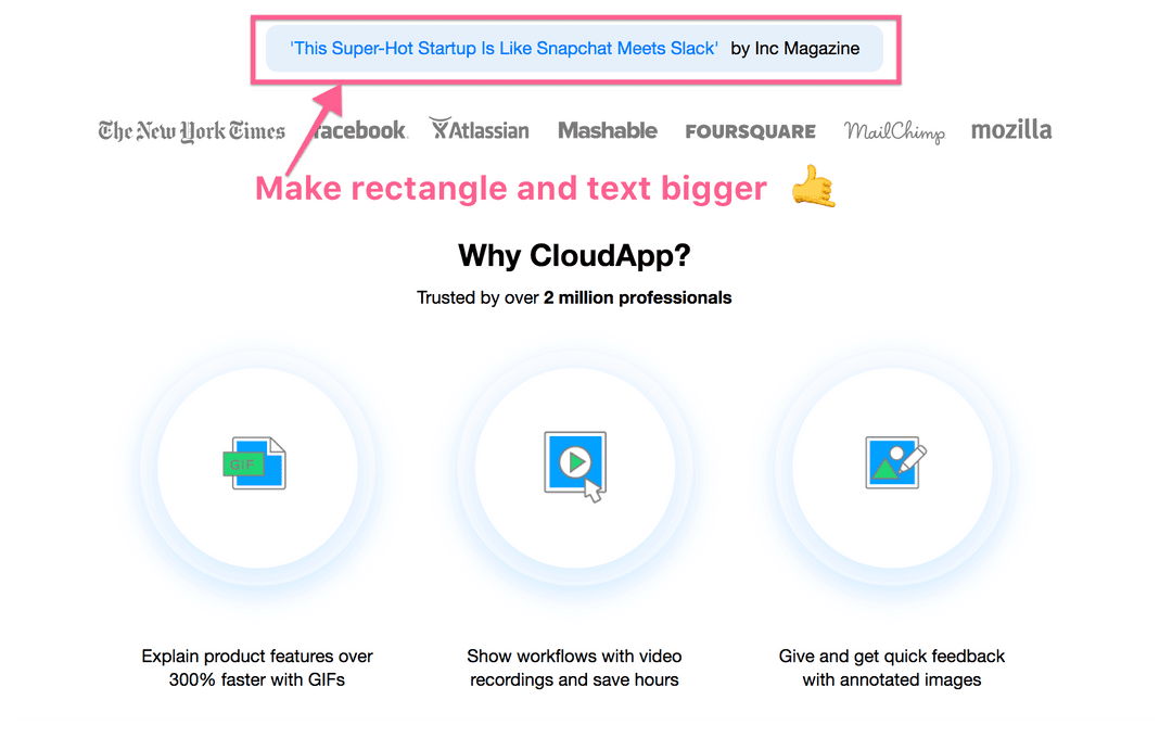 CloudApp Annotated Screenshot