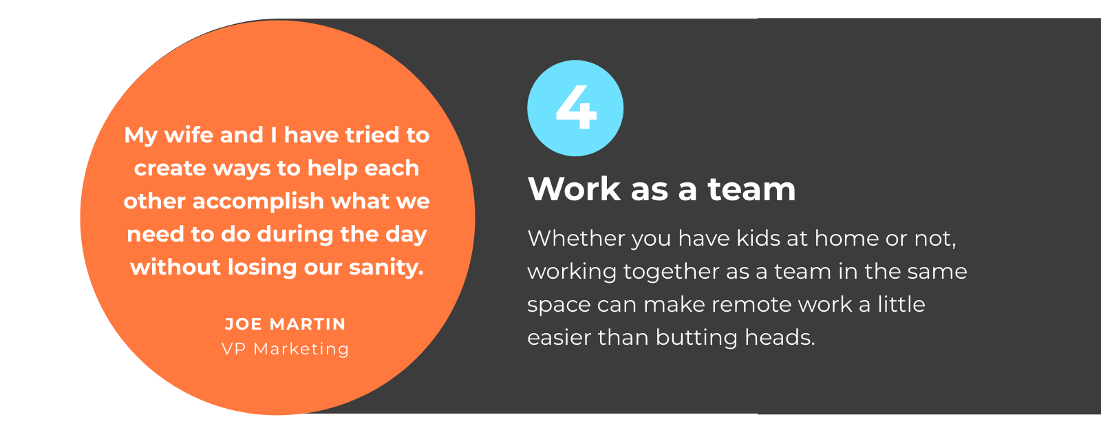 WFH with Partner Tip 4: Work as a Team