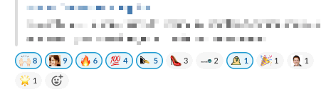 Slack GIF reactions example