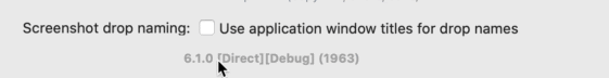 A screen-capture GIF of the Screenshot drop naming option being enabled GIF
