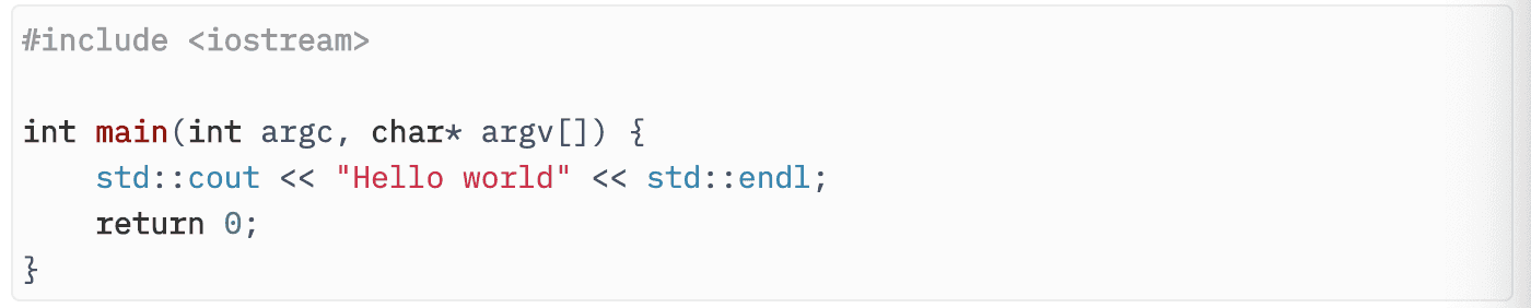 C++ best practices: use the hello-world.cpp example file