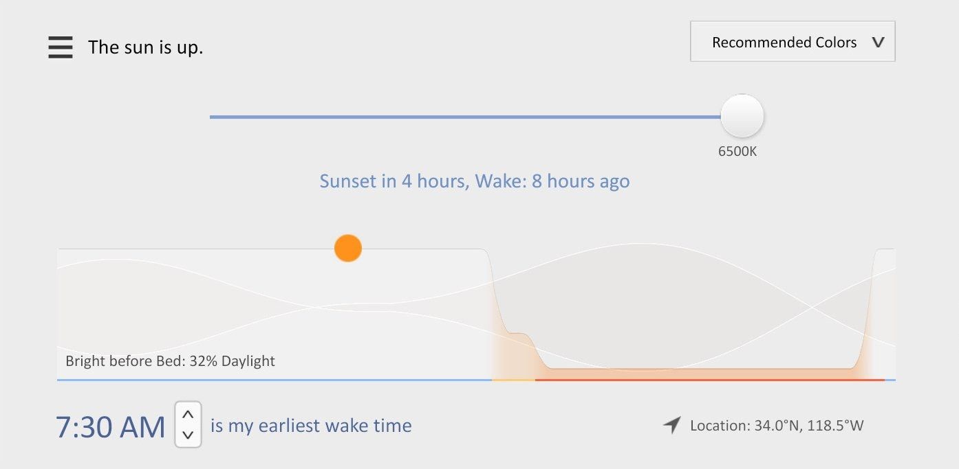 F.Lux, a simple software that adjusts screen warmth.