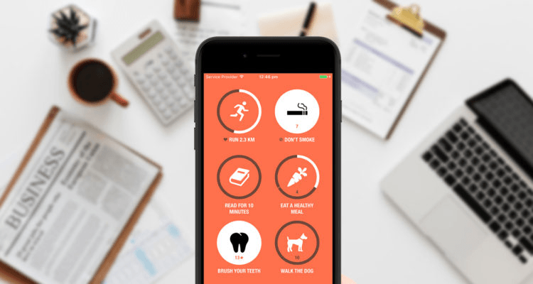 A screenshot of the Streaks iPhone productivity app.