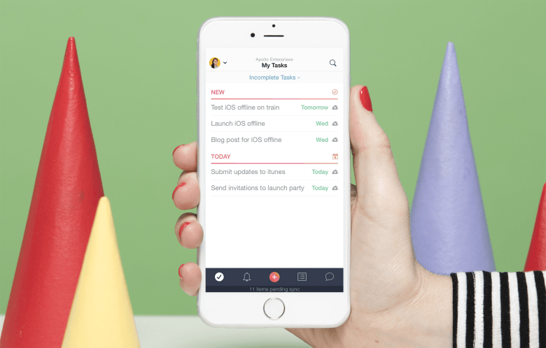 A screenshot of the Asana iPhone productivity app.