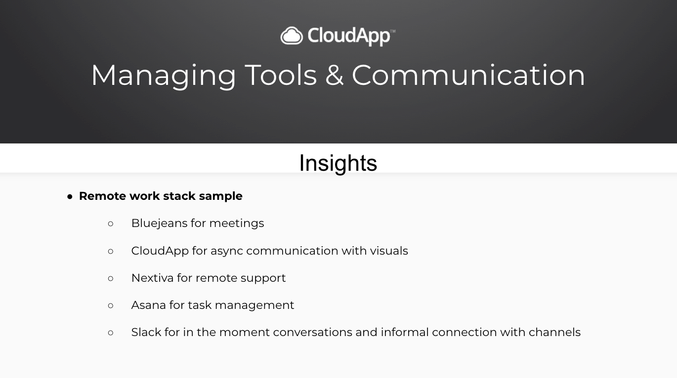 Managing Tools & Communication