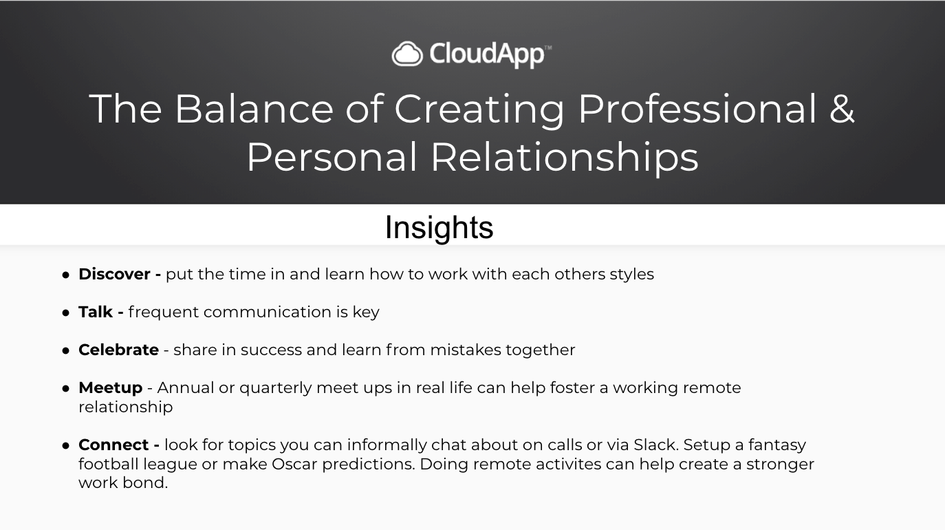 The Balance of Creating Professional & Personal Relationships