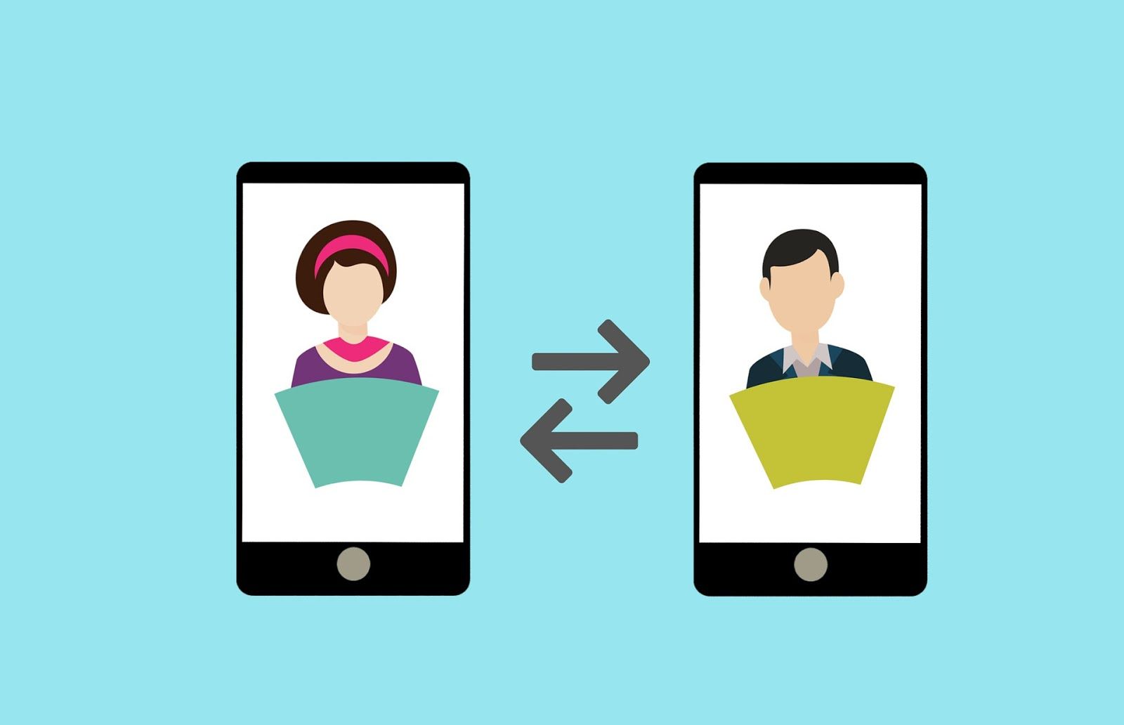 Remote workers connected through mobile phones