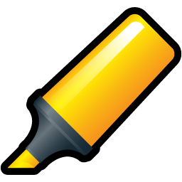 A highlighter icon.
