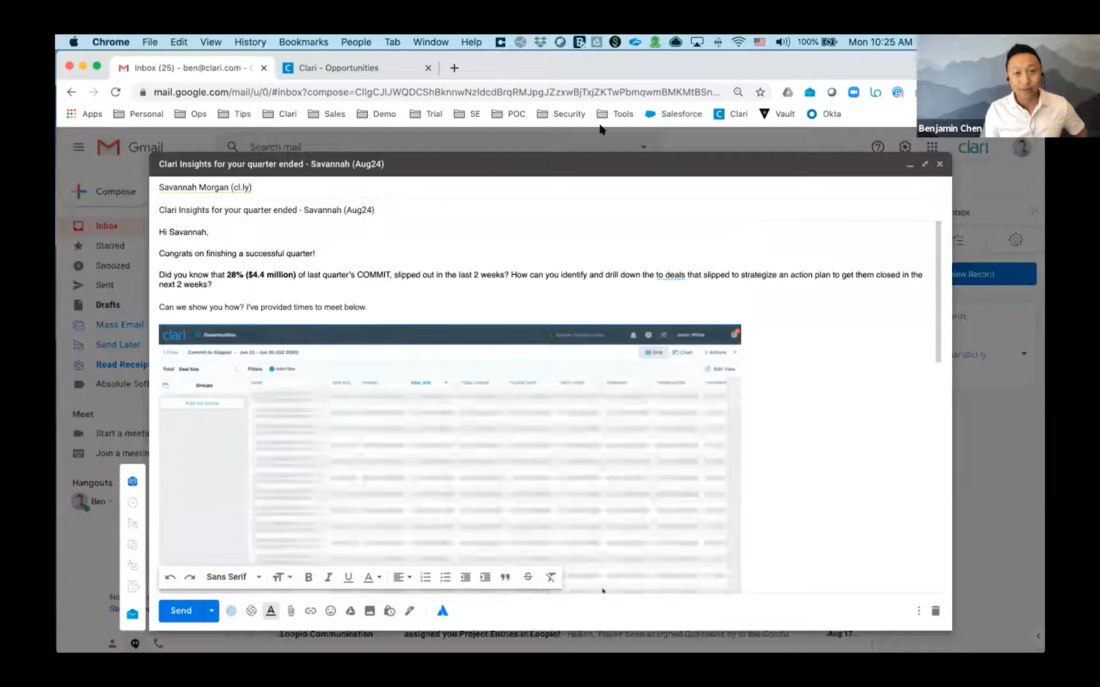 Ben shows another example of using CloudApp to complement his emails.