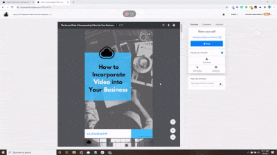 GIF showing hosting PDF documents in CloudApp