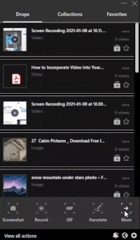 GIF of rearranging CloudApp actions in the settings menu