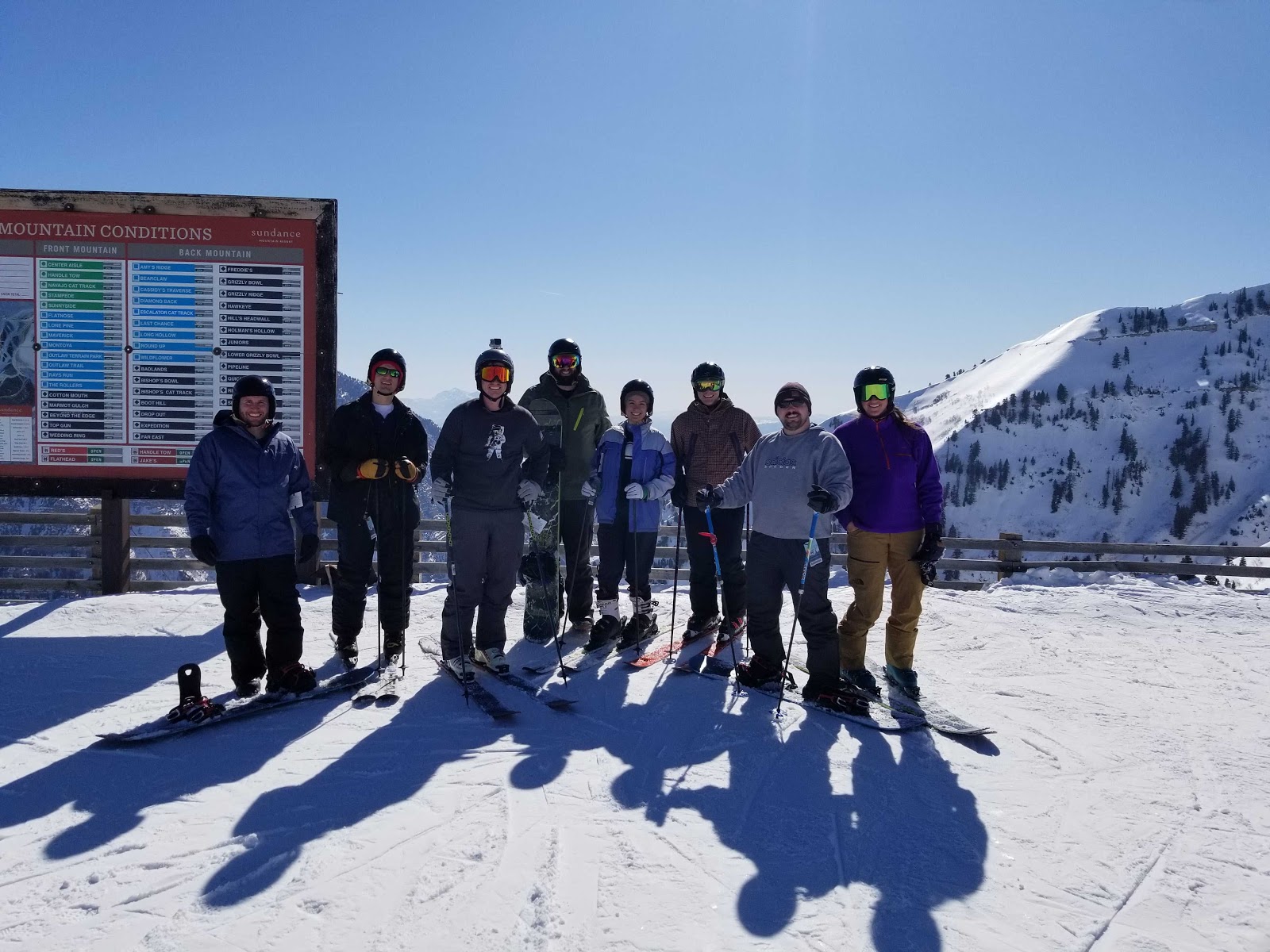 Members of the CloudApp team skiing