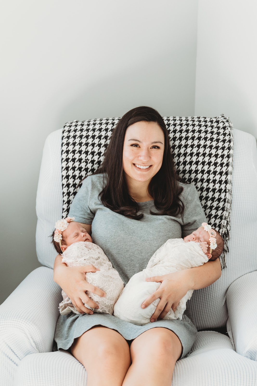 Maile Waite with twin girls