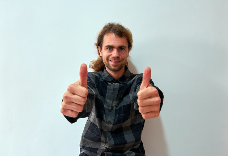 A man happy to be using AWS.