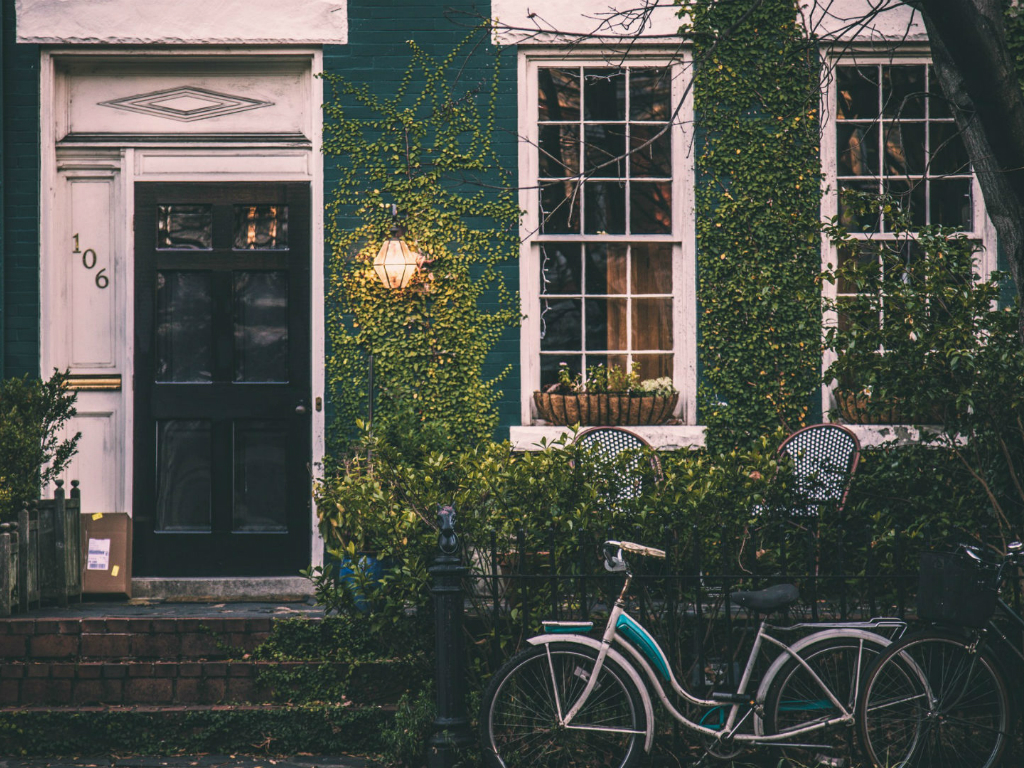 the exterior of any ivy covered home