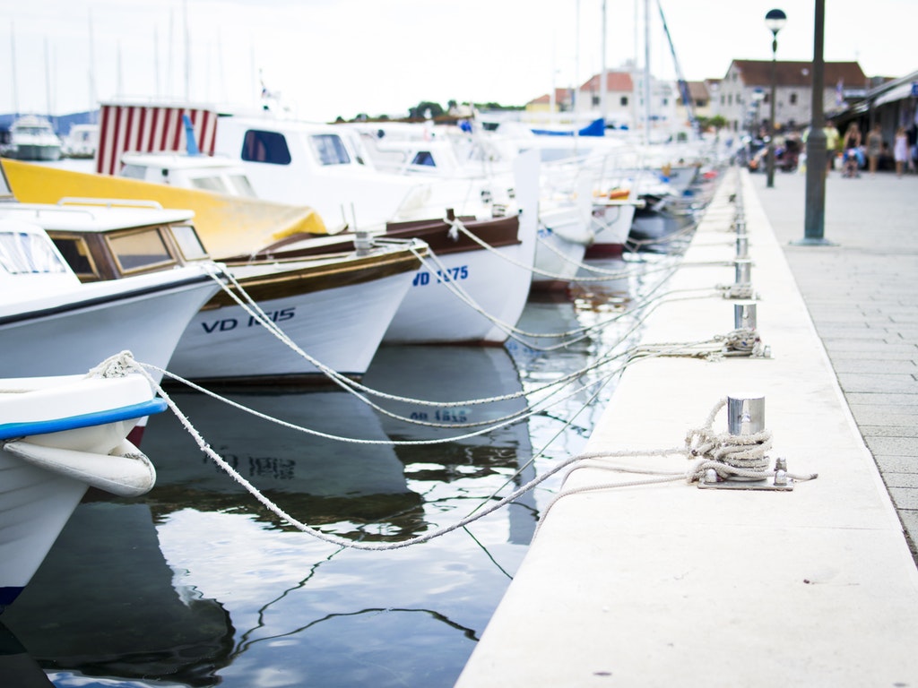 boats in a bay