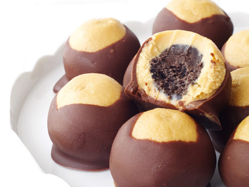 Peanut butter and oreo buckeyes