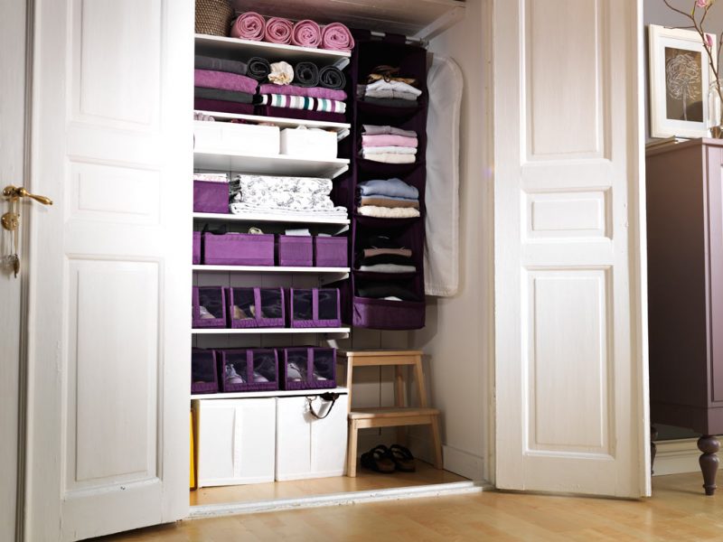 open closet with storage